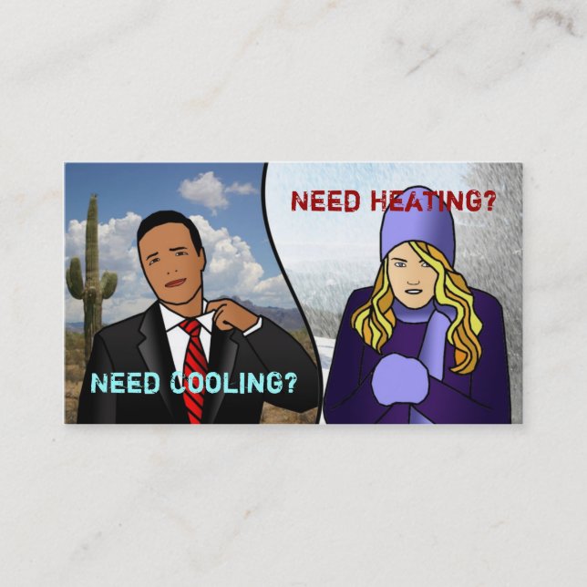 Tarjetas de visita de la HVAC (Anverso)