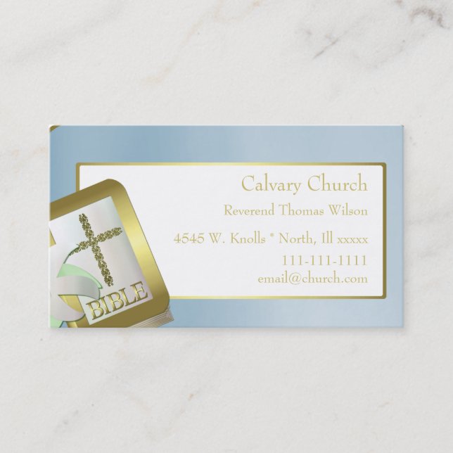 Tarjetas de visita de la iglesia (Anverso)