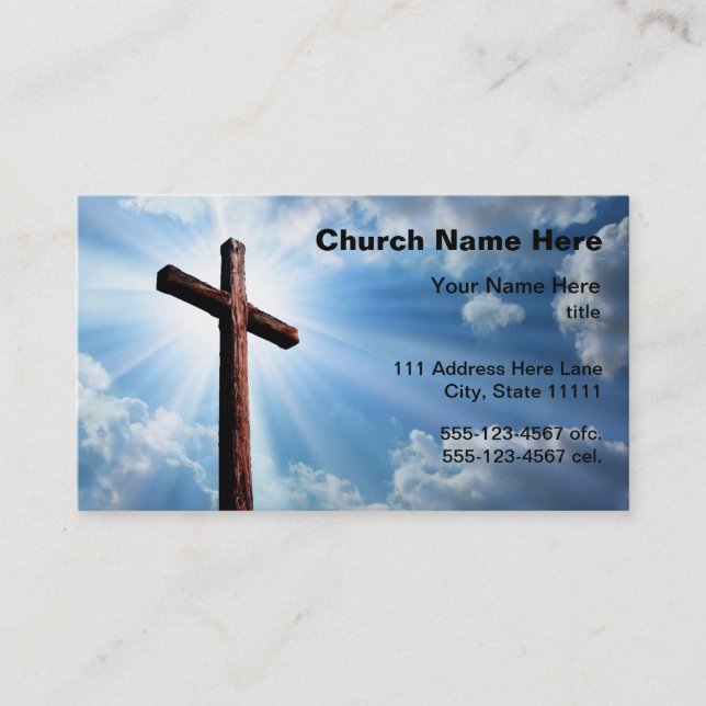 Tarjetas de visita de la iglesia (Anverso)