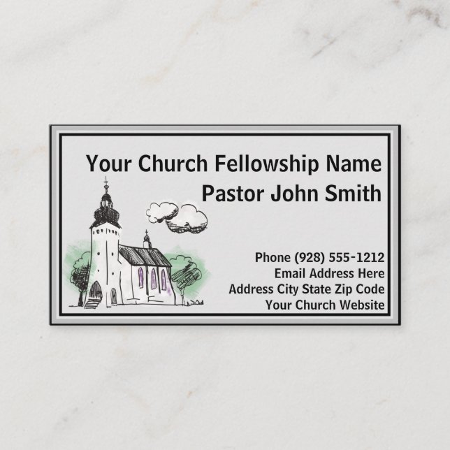 Tarjetas de visita de la Iglesia Bautista de Acuar (Anverso)