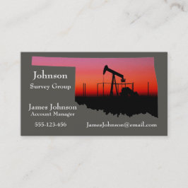 Tarjetas de visita de la industria del petróleo y