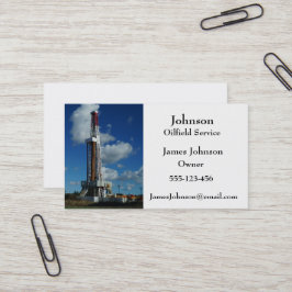 Tarjetas de visita de la industria del petróleo y