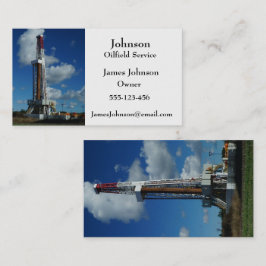 Tarjetas de visita de la industria del petróleo y