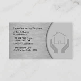 Tarjetas de visita de la inspección del hogar de