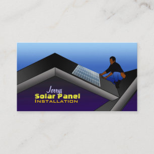 Tarjetas de visita de la instalación del panel