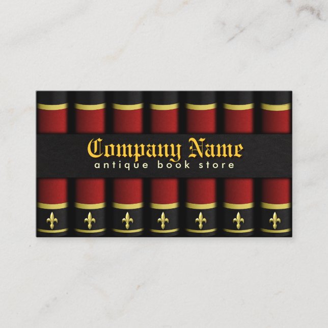 Tarjetas de visita de la librería antigua (Anverso)