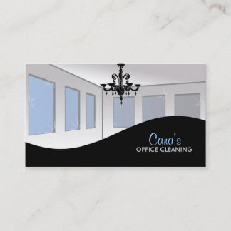 Tarjetas de visita de la limpieza de la oficina