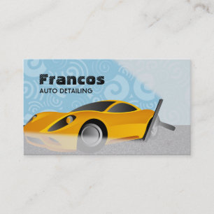 Tarjetas de visita de la limpieza del coche