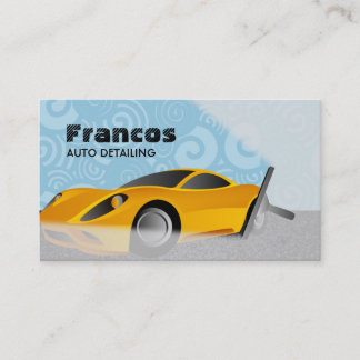 Tarjetas de visita de la limpieza del coche