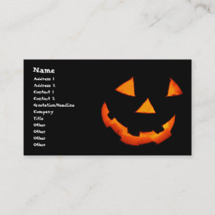 tarjetas de visita de la linterna de Jack-o'