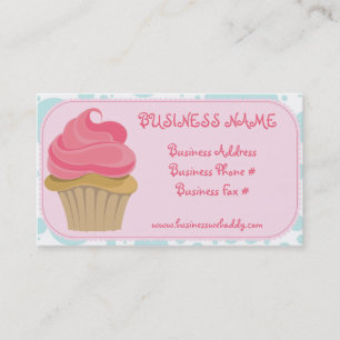 Tarjetas de visita de la magdalena de la panadería