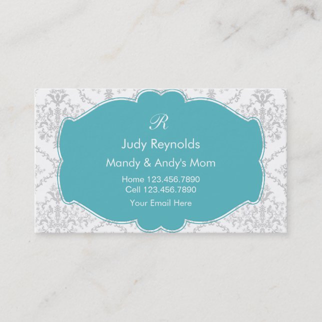 Tarjetas de visita de la mamá (Anverso)