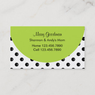 Tarjetas de visita de la mamá