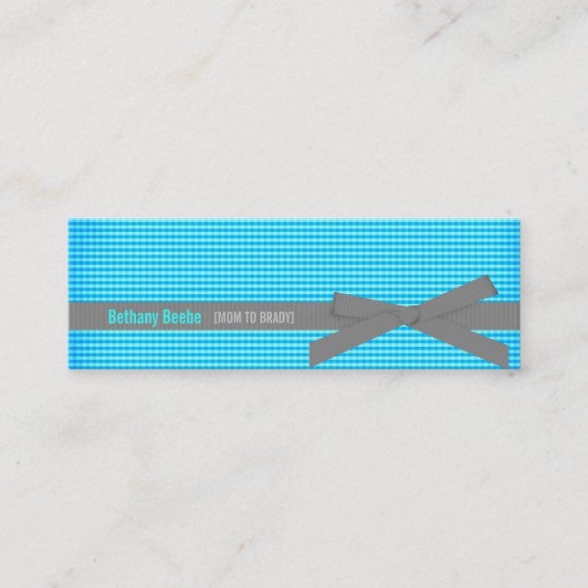 Tarjetas de visita de la mamá de la tela escocesa (Anverso)