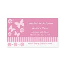 Tarjetas de visita de la mamá - flores de