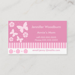 Tarjetas de visita de la mamá - flores de