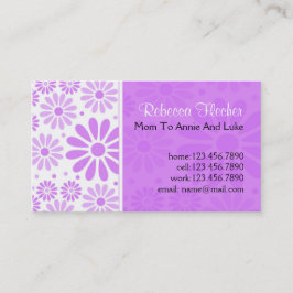 Tarjetas de visita de la mamá - flores de la