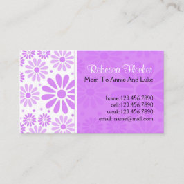 Tarjetas de visita de la mamá - flores de la