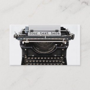 Tarjetas de visita de la máquina de escribir