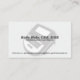 Tarjetas de visita de la máquina de Steno del