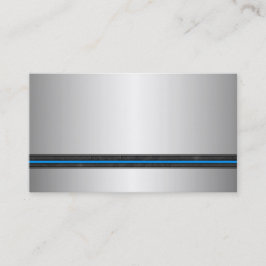 Tarjetas de visita de la mirada del metal plateado