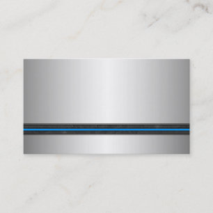 Tarjetas de visita de la mirada del metal plateado