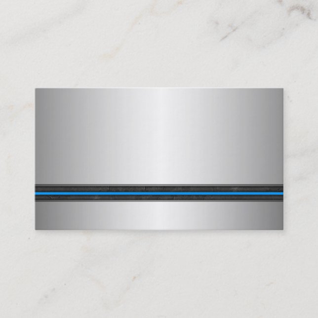 Tarjetas de visita de la mirada del metal plateado (Anverso)