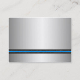 Tarjetas de visita de la mirada del metal plateado