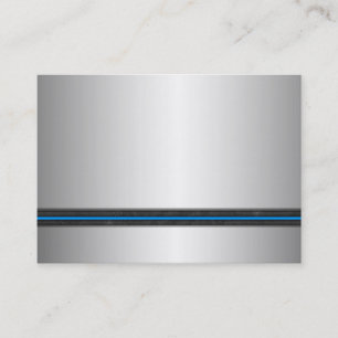 Tarjetas de visita de la mirada del metal plateado