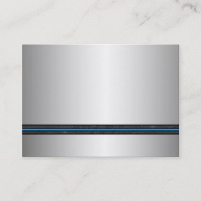 Tarjetas de visita de la mirada del metal plateado (Anverso)