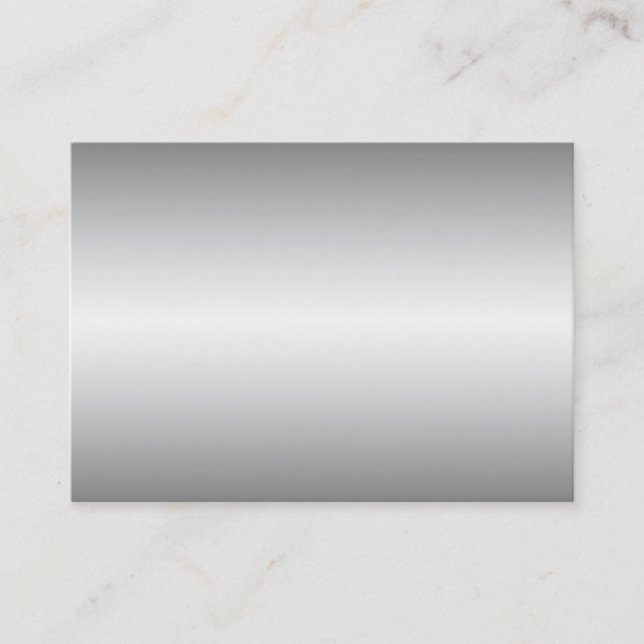 Tarjetas de visita de la mirada del metal plateado (Anverso)