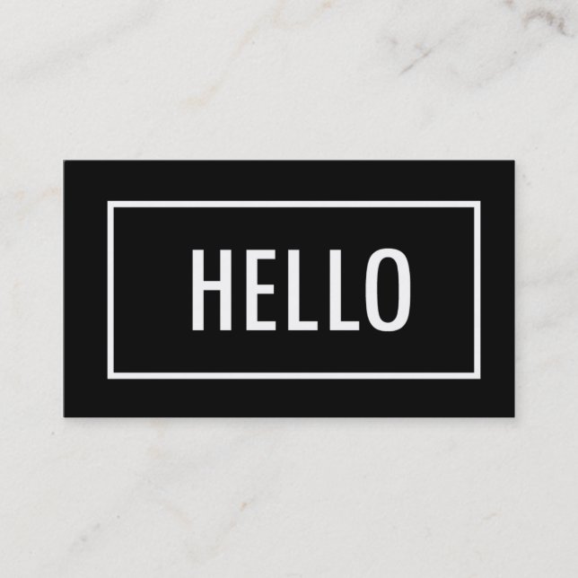 Tarjetas de visita de la MOD hola el | (Anverso)