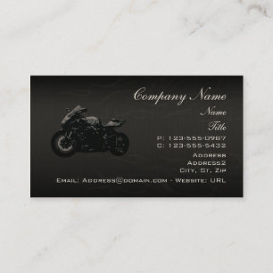 Tarjetas de visita de la motocicleta