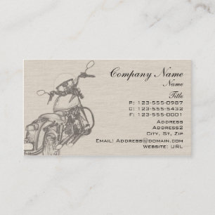 Tarjetas de visita de la motocicleta