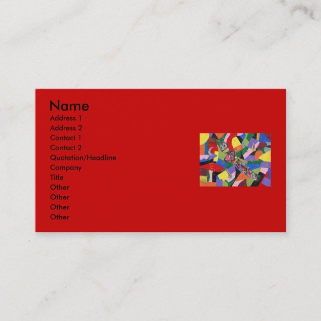 Tarjetas de visita de la muñeca del vudú (Anverso)