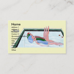 Tarjetas de visita de la natación sincronizada