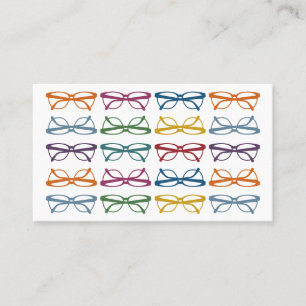 Tarjetas de visita de la optometría de las lentes