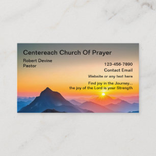 Tarjetas de visita de la oración de la iglesia