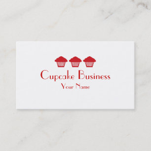 Tarjetas de visita de la panadería de cupcakes sim