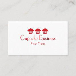 Tarjetas de visita de la panadería de cupcakes sim