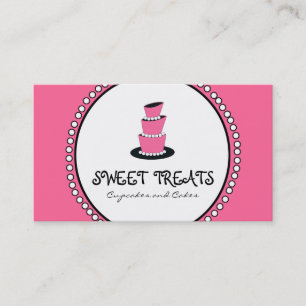 Tarjetas de visita de la panadería de la torta de