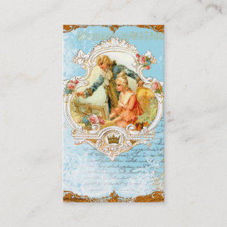 Tarjetas de visita de la pareja barroca de estilo 