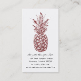 Tarjetas de visita de la piña