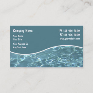 Tarjetas de visita de la piscina