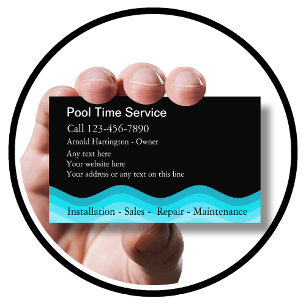 Tarjetas de visita de la piscina