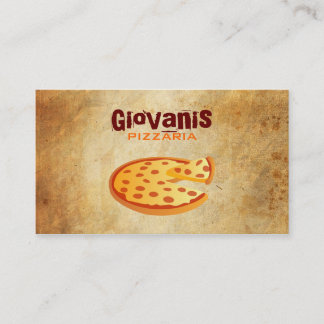 Tarjetas de visita de la pizza