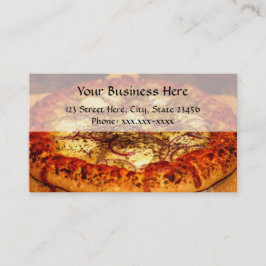 Tarjetas de visita de la pizzería de la pizza