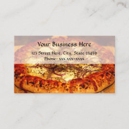 Tarjetas de visita de la pizzería de la pizza