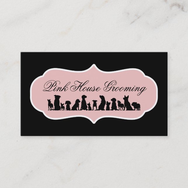 Tarjetas de visita de la preparación del perro (Anverso)