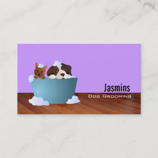 Tarjetas de visita de la preparación del perro -